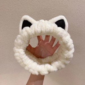 猫耳朵束发带 Fashion Cat Ear Headband 女洗脸敷面膜头箍洗漱发箍头套可爱发带头饰防滑瑜伽跑步 Ikat Kepala