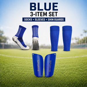 3/5PCS Anti Slip Football Socks Protective Set With Grip For Kids Men Women Legging Shinguards Sleeves Durable Comfortable Breathable For Soccer Tennis Basketball Cycling Riding Sports Socks Teens Professional Shields
