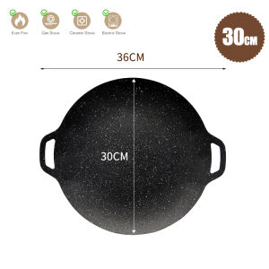 Dreepor Barbecue Pan Maifan Stone Baking Pan Plate Non-Stick Frying Pan Outdoor Card Oven Plate BBQ Smokeless Grill Pan