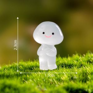 ASHANTIE Cartoon Luminous Small People Figurines Resin Crafts Glow in Dark Little Man Statue Kids Gift DIY People Figurines Miniatures Micro Landscape Ornaments