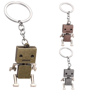 Metal Robot Keychains Adornment Fun And Quirky Keyrings Accessories With Flexible Joints Suitable For Tech Enthusiasts