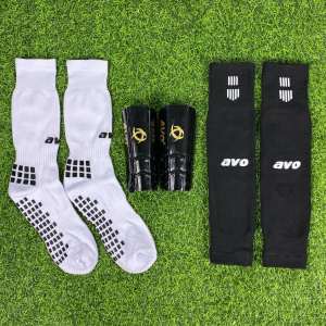 Satu Paket Kaos Kaki Futsal Sepakbola Sambung Avo Futsal Sepakbola Anti Slip Olahraga Dummy Deker