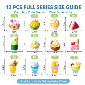 DIY 12Pcs Adorable Strawberry Ice Cream Cup Resin Charms 3cm Tiny Mini Food Figurines Micro Landscape Dollhouse Decor Cute Craft Ornament Accessories