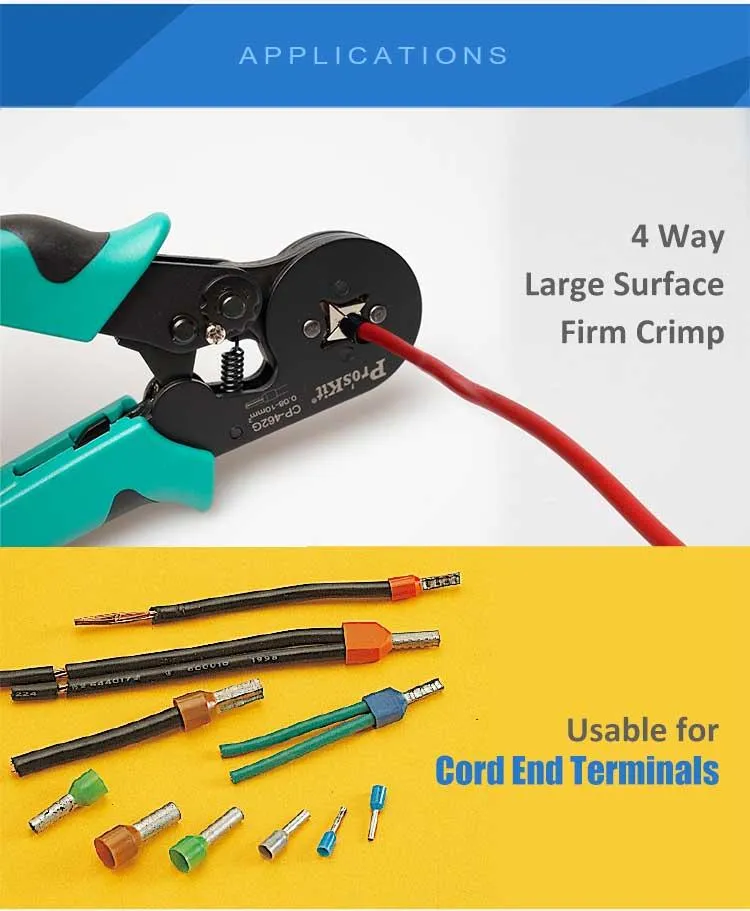 Pro'sKit CP-462G Wire Ferrule Crimp Tool-Square Crimp | Lazada