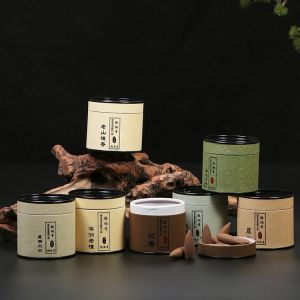 40Pcs Backflow Incense Cones Tin Box Sandalwood Agarwood Yabai Wormwoods Gendana Gaharu 铁盒装倒流香粒 香锥 艾草 檀香 安神助眠 驱虫驱蚊 净化空气