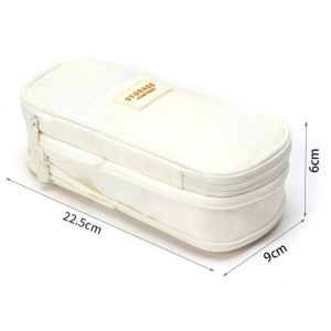 BETTERFORM Dung lượng lớn Hộp đựng bút chì Khóa Vải Oxford Túi đựng bút chì Nhiều lớp Túi đựng văn phòng phẩm Đồ dùng học tập