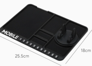 Car Dashboard Anti Slip Mat 360 Rotating Phone Holder Parking Number Display PVC Kereta 汽车防滑垫