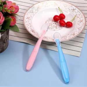 Money comes ช้อนซิลิโคน ปลายนิ่ม ช้อนอุปกรณ์การให้อาหารเด็ก ปราศจากสาร BPA