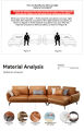 โซฟารูปตัวแอล โซฟา​In genuine leather sofa  living room Italian style. 