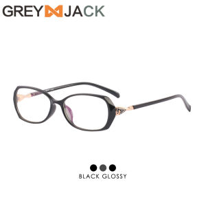 Grey Jack Frame Kacamata Model Kotak Fashion Wanita  TR90 Kokoh Ringan Stylish Bisa Minus Antiradiasi Blueray Photocromic Bluecromic 5011