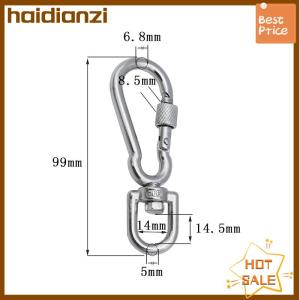 haidianzi Stainless Steel Swivel Snap Hooks Locking Dog Leash Buckle Quick Release Buckle Carabiner Clips For Dog Walking Camping