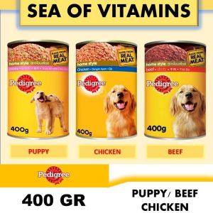 Pedigree Can/Kaleng 400GR Makanan Anjing Basah Puppy/Beef/Chicken