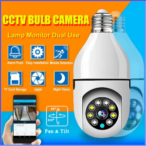 PENGIRIMAN CEPAT Yunyi CCTV IP Camera 1080P E27 Wireless Dual Light IR Sensor YY012 / cctv lampu pantau lewat hp jarak jauh wifi ada suara infrared bohlam otomatis / cctv rumah pantau lewat hp rumahan tanpa kabel model lampu lengkap