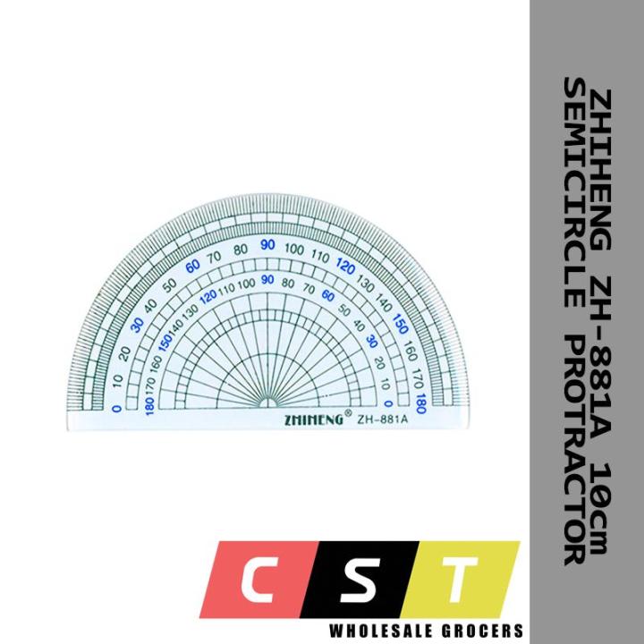 ZHIHENG ZH-881A Semicircle Protractor Ruler/ 180 Degree Ruler | Lazada