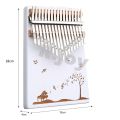 R.joy (PROMOSI BISA COD) Kalimba Piano Jari 17 Nada Perkusi Instrumen Kayu Jempol Piano Kalimba Set Lengkap dengan Aksesori. 