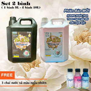 Set 2 Nước Giặt Thái Lan 5L hương nước hoa thơm lâu Hyegieni - ĐEN +TRẮNG Tặng 3 chai xả
