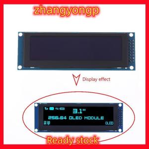 [ZY] Legend โมดูลแสดงผล OLED ขนาด3.12นิ้ว SSD1322 256x64สำหรับส่วนเชื่อมต่อ STM32 SPI I2C กับหัวเสียบสำหรับ Arduino