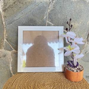 Termurah!! Bingkai + KACA 20x20 CM PERSEGI Minimalis Ukir Frame Kotak Murah Tersedia Harga Grosir estetik aesthetic Kaca Frame Pigura Mdf