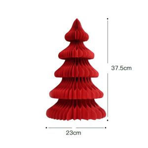 HPVDBP 3D Paper Christmas Tree Friendly Paper Foldable Xmas Tree Model Party Favors Navidad Exquisite Design 3D Merry Christmas Ornament Wedding