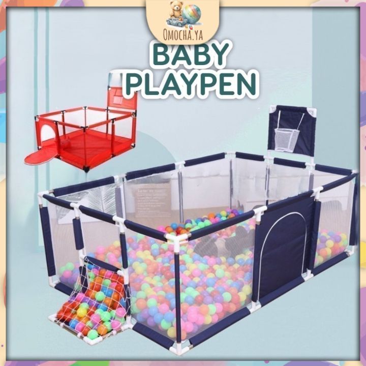 Rectangle Kids Playpen Play Fence Stainless Steel Play Yard Indoor ...