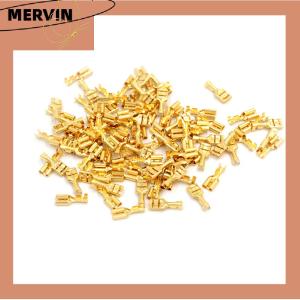 [MERVIN]💖[HOT SALE]🎈🎈 100 Pcs 6.3mm Brass Car Speaker Female Spade Terminal Wire Connector
