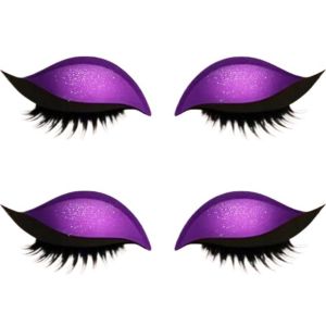 HESSIN 2 Pairs Reusable Lazy Eyeshadow Eyelash Patch Self-Adhesive Quick Makeup Waterproof Eyeliner Sticker Cosmetic Accessory Trendy 3-in-1 Eye Makeup Sticker Daily Use