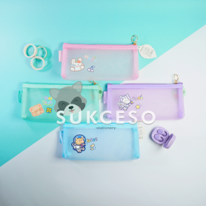 Jala Kotak Pensil JC-6202 / Jaring Pensil Case Motif Lucu Murah Berkualitas