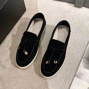 2025 New Model Single 35-45 Slip-On High-End Loafer Shoes For Women With Rubber Sole
