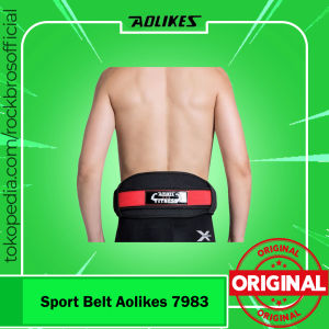 Sabuk Olahraga Aolikes 7983 Support Belt Weight Lifting Alat Bantu Angkat Berat Korset Gym Fitness Dukungan Pelindung Pinggang Weightlifting