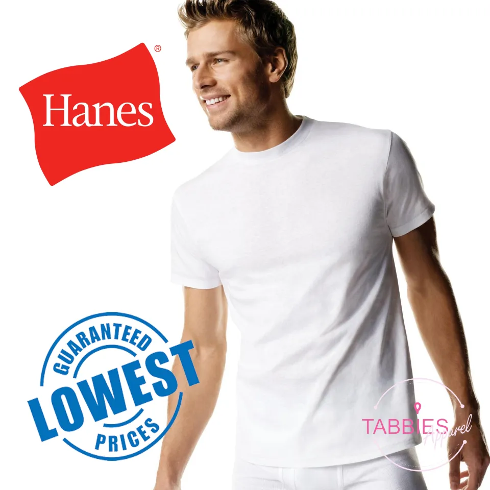 HANES 3 pcs Crew Neck White T-Shirt