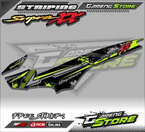 STRIPING VARIASI HONDA SUPRA XX  HAYABUSA STYLE/ STIKER LIST MOTOR HONDA SUPRA XX
