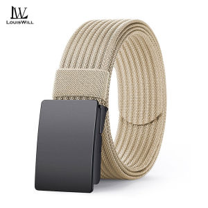 LouisWill Fashion Mens Belts Durable Nylon Belt Trendy Utility Waist Belts 120cm Adjustable Length Scratch Resistant Belts for Men Vintage Jeans Belt for Men