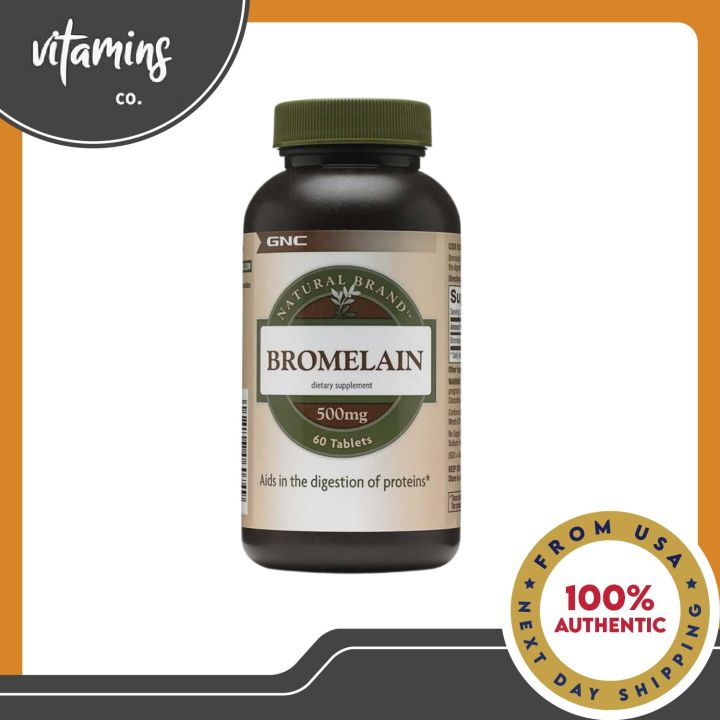 GNC Bromelain 500mg Aids in Digestive Proteins (60 Tablets) Gluten Free Lazada PH
