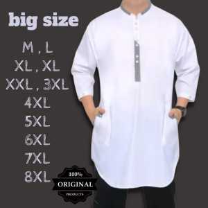 BAJU KOKO PRIA DEWASA KURTA BIG SIZE 8XL KOKO JUMBO PRIA TERBARU KOKO MUSLIMIN POLOS TANGAN Perempat