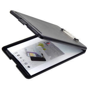 SDFBN Portable Multifunction Plastic Paper Holder Lightweight Durable Document Case Writing Pad Filing Storage A4 Clipboard Box