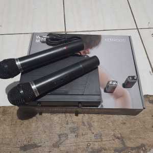 G144 KENWOOD MIC WIRELESS DUAL MIK WIRELES SEPASANG MIKROPON PEGANG MIKROPHONE MICROPHONE KARAOKE DJ