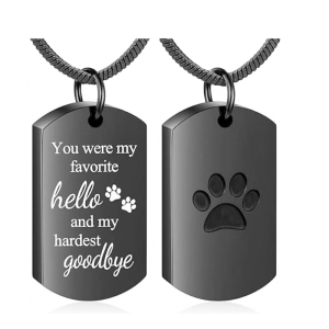 Pet Remembrances Urn Necklace Paws Design Memorial Locket For Storing Animal Ashes Safely and Openable Design