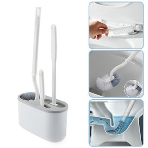 Bộ Chổi Cọ Vệ Sinh Bồn Cầu 3 Trong 1 Có Khay Đựng Dán Tường Cọ Toilet 3in1 Lau Sạch Mọi Ngóc Ngách Đa Năng Tiện Dụng
