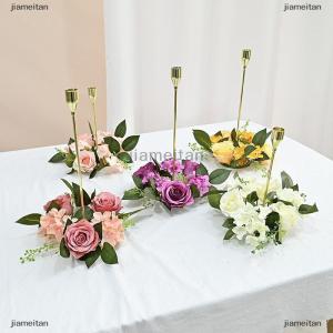 [COD] jiameitan เชิงเทียนงานแต่งงานพวงหรีดดอกกุหลาบประดิษฐ์แหวนเทียนตกแต่งโต๊ะคริสต์มาสปีใหม่วันเกิดของตกแต่งบ้าน