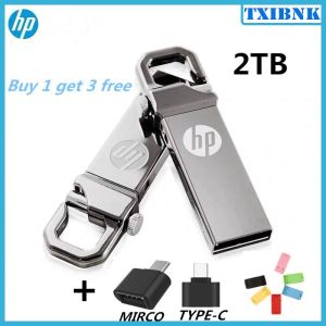 ♥100%Original Product+FREE Shipping+COD♥ HP Flash Drive 2tb High Speed Metal Waterproof U Disk Flash Drive + 3 Freebies
