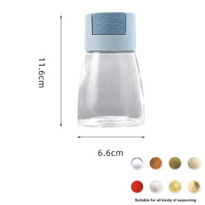 1 Press 0.5g Spice Sugar Pepper Seasoning Bottle Container Salt Dispenser Seasoning Bottle Salt Press Bottle