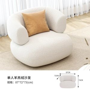 {SG Sales}Cream Style Sofa Couch Home Living Room Sofa Set 1/2/3 Seater Sofa Chair Sofa Single Double Sofa