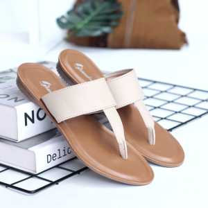 GEOVANI GESI Sendal Kulit Jepit kasual Premium Sandal Flat Wanita Cewek Cewe Termurah