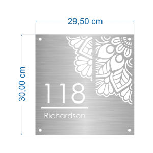 Nomor Rumah Model L Plat Stainless Laser Cutting
