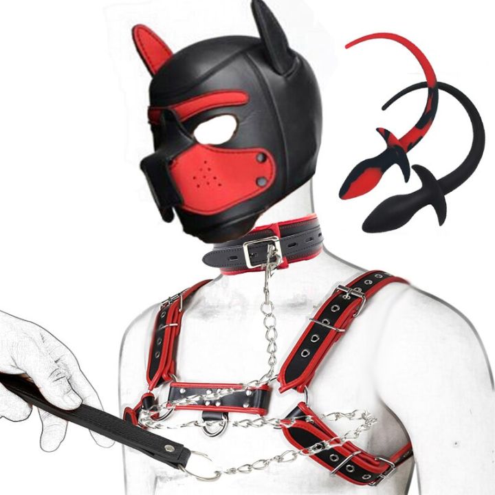 Privacy Ship Role Play Costume Puppy Play Dog Hood Party Mask