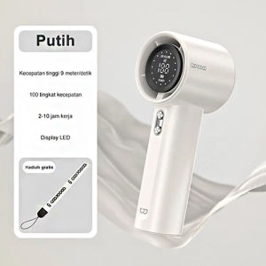 GOOJODOQ Mini kipas Strong Wind 100 Gear Wind Speed kipas angin Digital Display Adjustable Turbo kipas tangan untuk olahraga luar ruangan dan pendinginan cepat