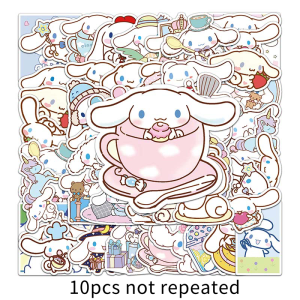50PCS Kawaii Cartoon Cinnamoroll Sanrio Waterproof Sticker Childrens Decorative Creative Small Gift