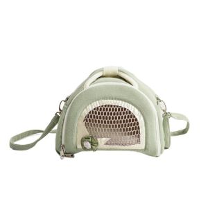 FDGED สะดวกสบายสบายๆ กระเป๋ากลับบ้านหนูแฮมสเตอร์ ที่จับแบบถือ ระบายอากาศได้ระบายอากาศ กระเป๋าใส่สัตว์เลี้ยงขนาดเล็ก ง่ายต่อการพกพา กระเป๋าด้านข้าง กระเป๋าหนูแฮมสเตอร์กลางแจ้ง หนูตะเภา