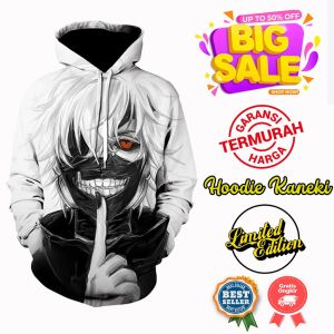 Jaket Hoodie Anime Anak Laki Laki & Pria Wanita: Kenali Motif Tokyo Ghoul Kaneki