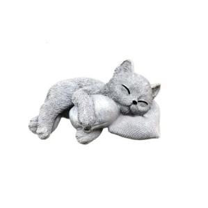 Garden Kitten Memorial Resin Kitten Grave Marker Remembrance Kitten Statues for Garden Grave Decoration Pet Sympathy Gift